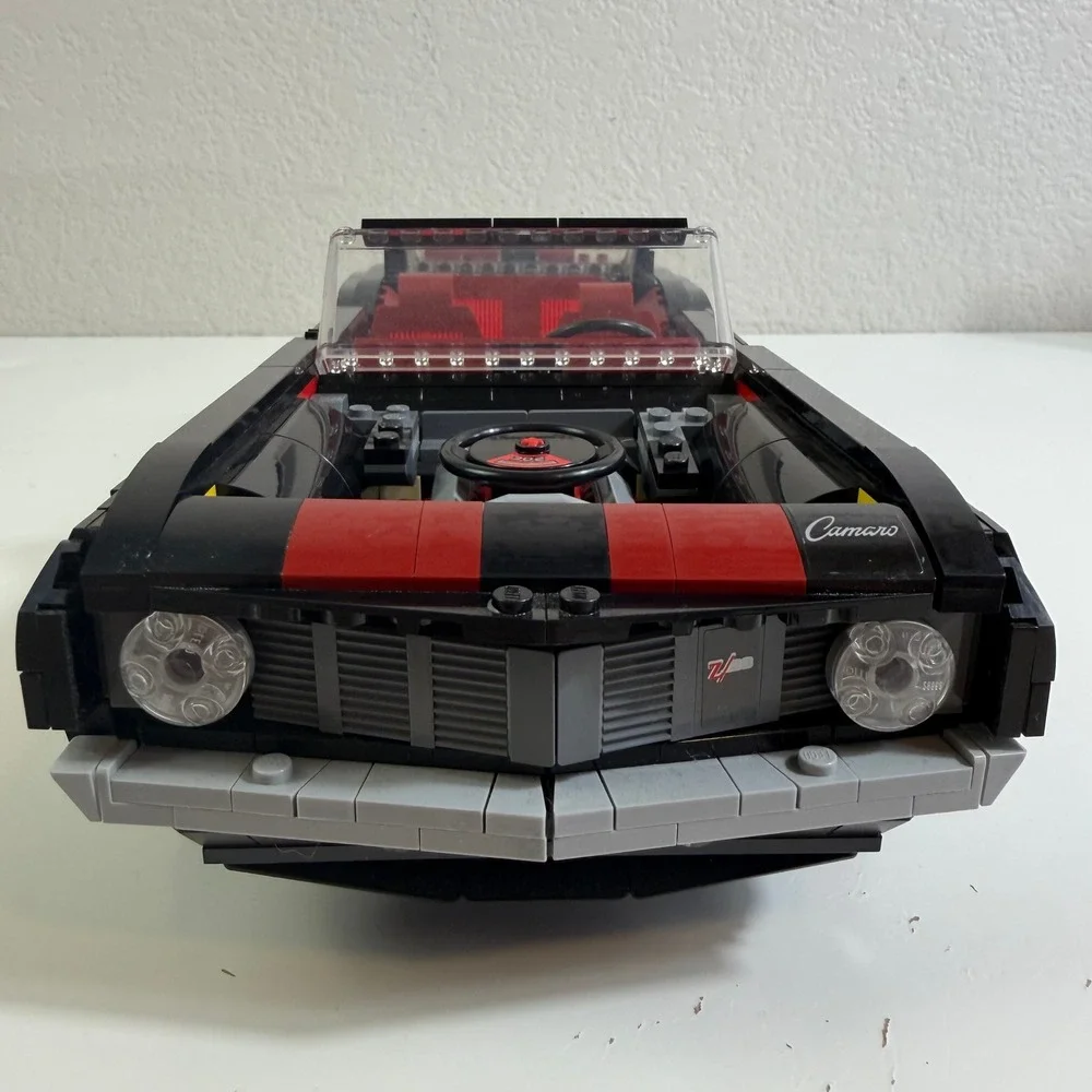 LEGO Icons Chevrolet Camaro Z28 10304 1969 Muscle Car Black Red Stripes Set